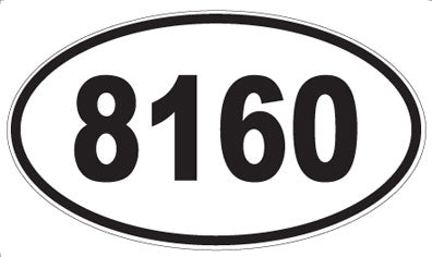8160 - Oval Sticker