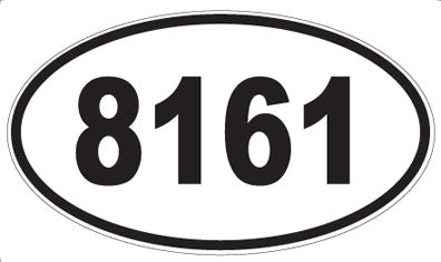 8161 - Oval Sticker