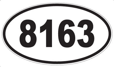 8163 - Oval Sticker