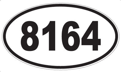 8164 - Oval Sticker