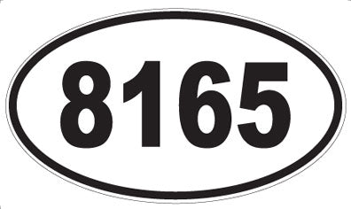 8165 - Oval Sticker
