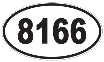 8166 - Oval Sticker