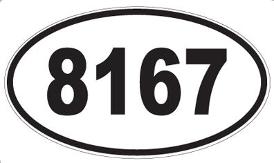 8167 - Oval Sticker