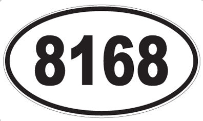 8168 - Oval Sticker