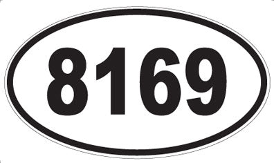 8169 - Oval Sticker