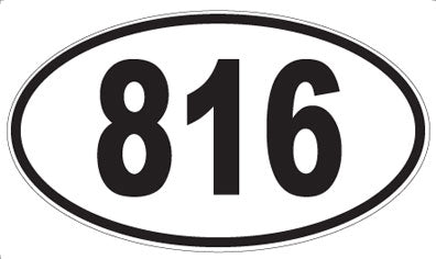 816 - Oval Sticker