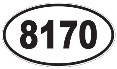 8170 - Oval Sticker