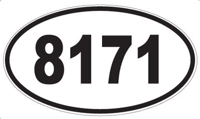8171 - Oval Sticker