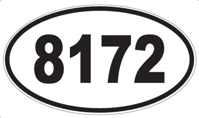 8172 - Oval Sticker