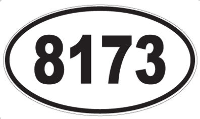 8173 - Oval Sticker