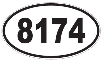 8174 - Oval Sticker