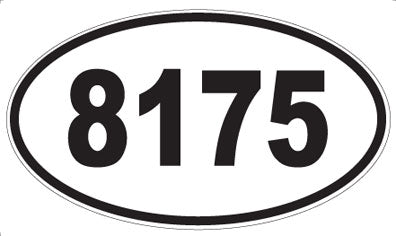 8175 - Oval Sticker