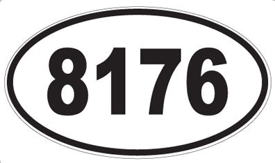 8176 - Oval Sticker