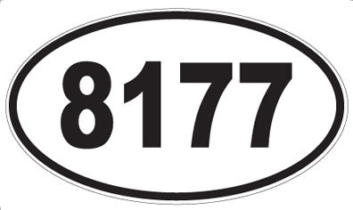 8177 - Oval Sticker