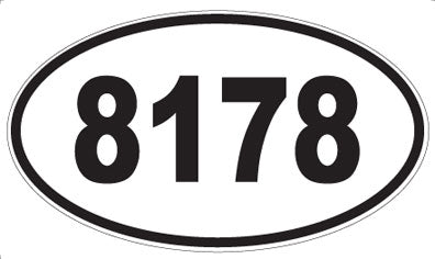 8178 - Oval Sticker