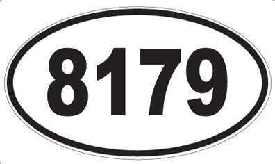 8179 - Oval Sticker