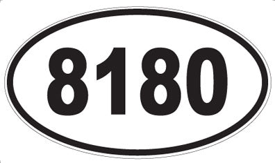 8180 - Oval Sticker