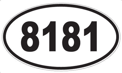 8181 - Oval Sticker