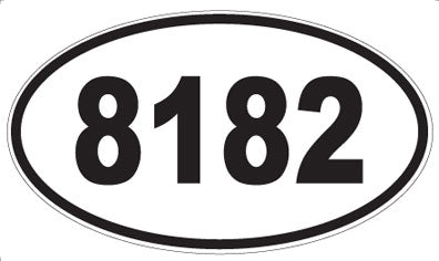 8182 - Oval Sticker