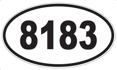 8183 - Oval Sticker