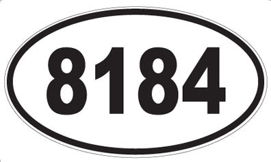 8184 - Oval Sticker
