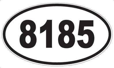 8185 - Oval Sticker