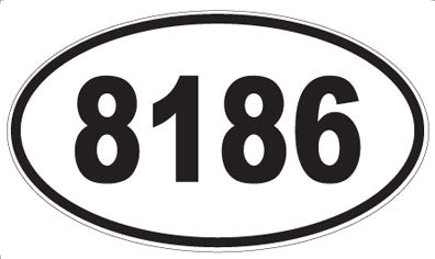 8186 - Oval Sticker