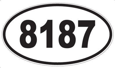 8187 - Oval Sticker