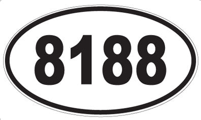8188 - Oval Sticker