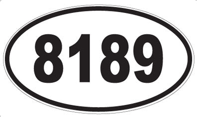 8189 - Oval Sticker