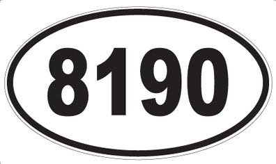 8190 - Oval Sticker