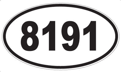 8191 - Oval Sticker
