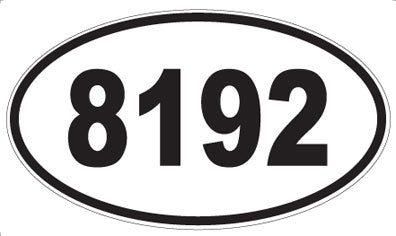 8192 - Oval Sticker