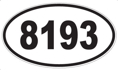 8193 - Oval Sticker