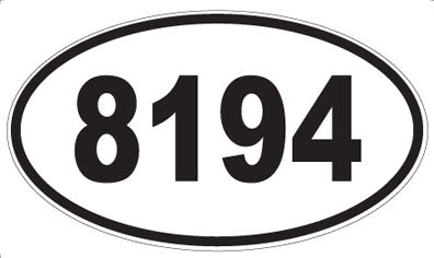 8194 - Oval Sticker
