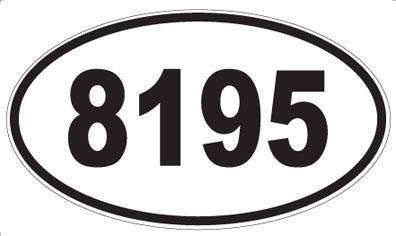 8195 - Oval Sticker