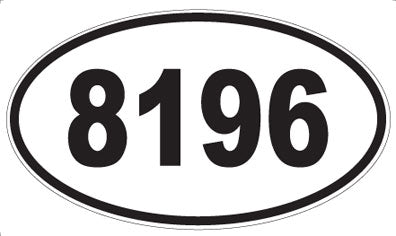 8196 - Oval Sticker