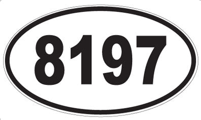 8197 - Oval Sticker