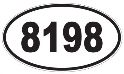 8198 - Oval Sticker