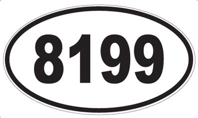 8199 - Oval Sticker