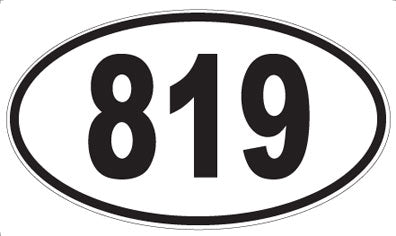 819 - Oval Sticker