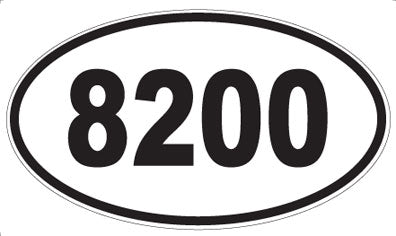 8200 - Oval Sticker