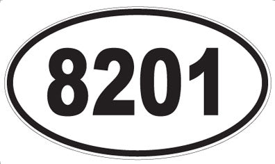 8201 - Oval Sticker