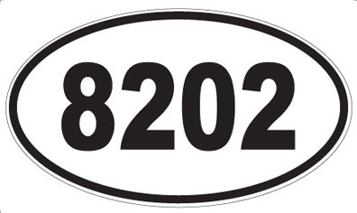 8202 - Oval Sticker