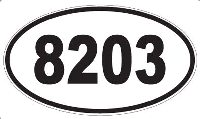 8203 - Oval Sticker