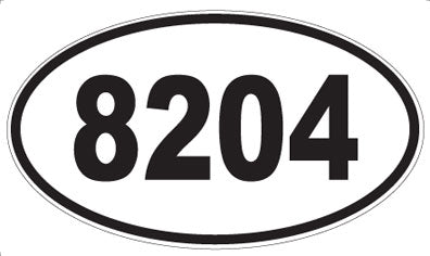 8204 - Oval Sticker