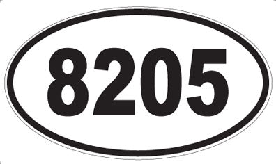 8205 - Oval Sticker