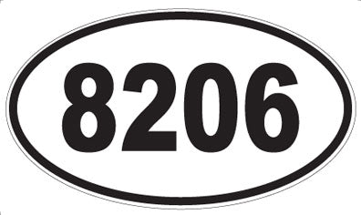 8206 - Oval Sticker