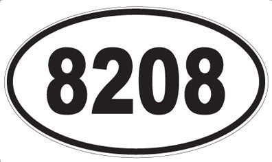 8208 - Oval Sticker