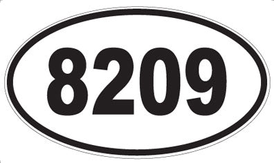 8209 - Oval Sticker